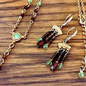 Necklace and earring set.  Vintage from the 1980s